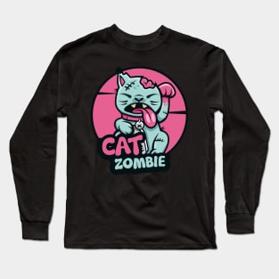 Cat Zombie Long Sleeve T-Shirt